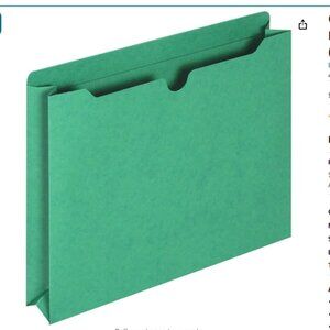 NEW - PENDAFLEX - 2- INCH Expansion File Jackets - Letter Size - GREEN (40 PACK)